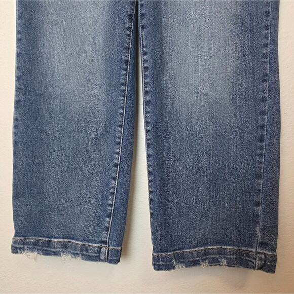 JUDY BLUE High Rise Wide Leg Crop Jeans Stretch Size 28 - Picture 6 of 12